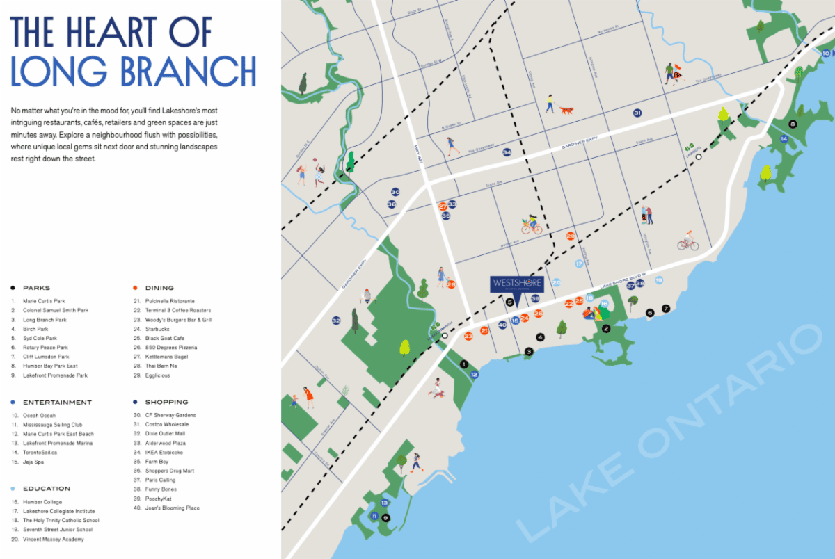 Location Westshore at longbranch towns in etobicoke