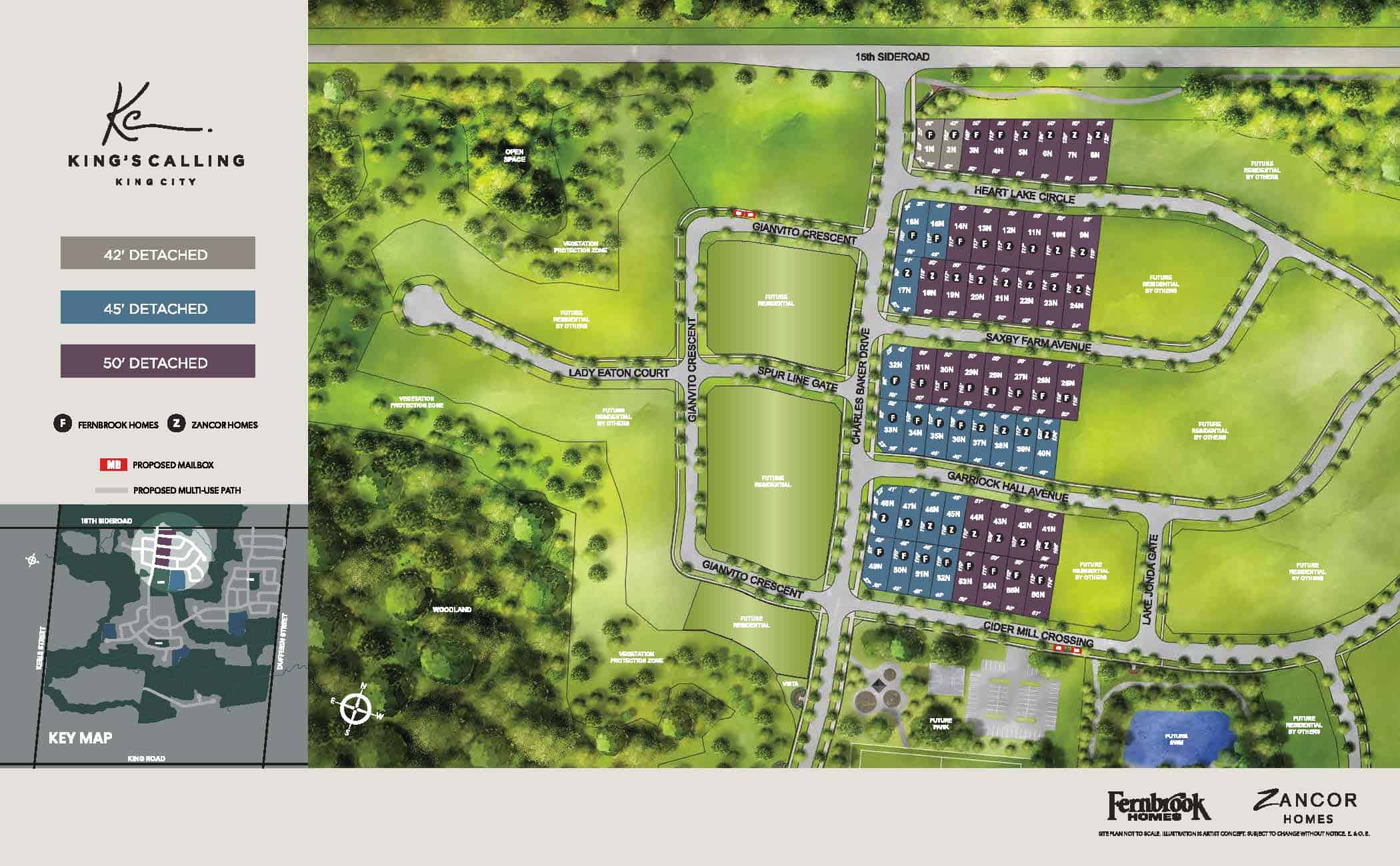 King's Calling Homes Site Map