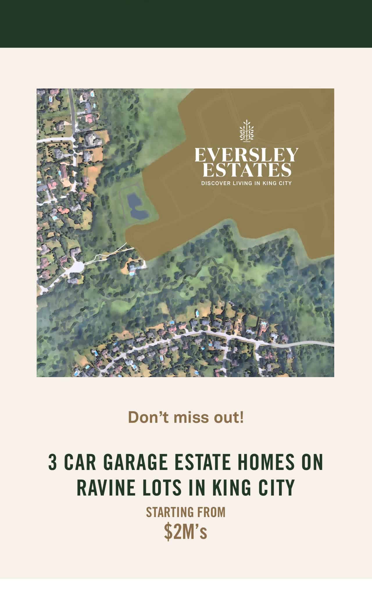 Eversley Estates in King City Coming Soon