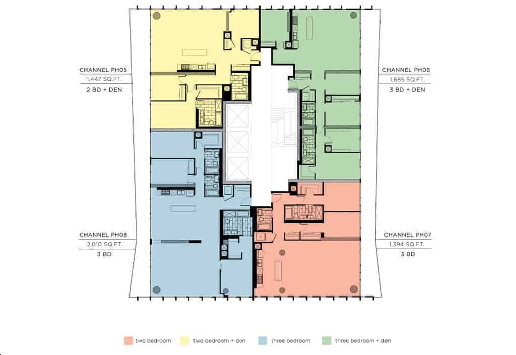 television city condos 2 plan of penthouse collection overview 16 v16 full
