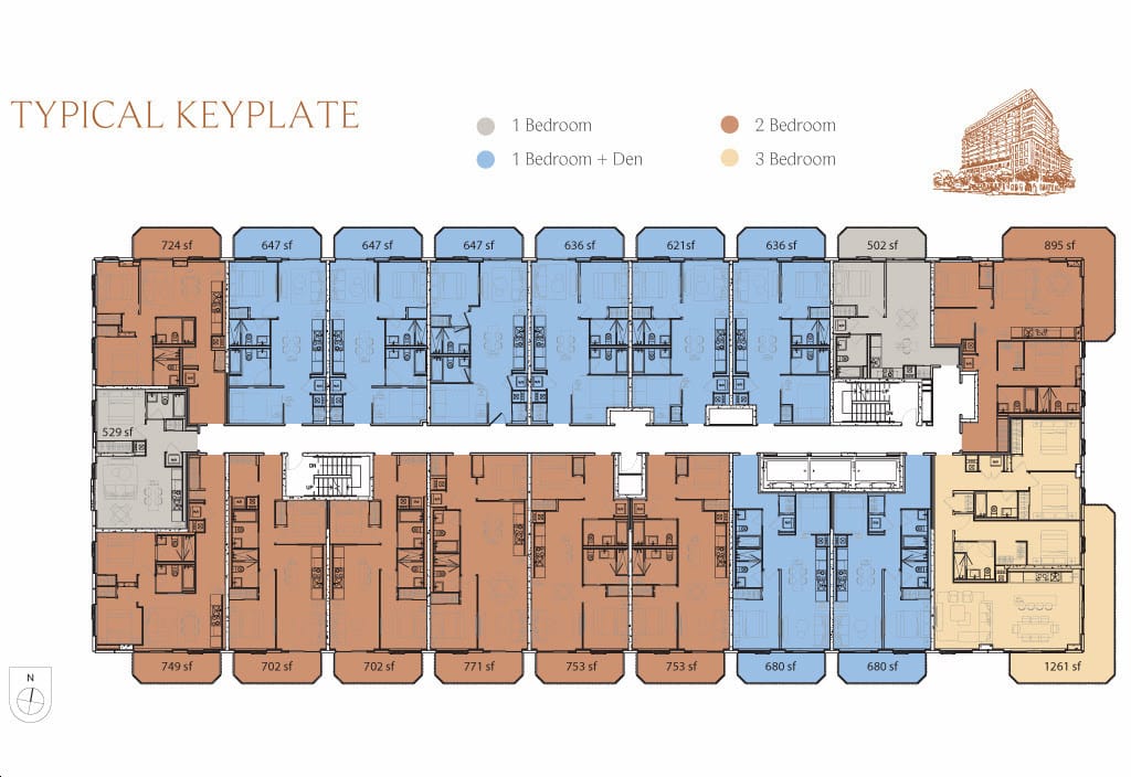 8 temple condos keyplate floor plan toronto