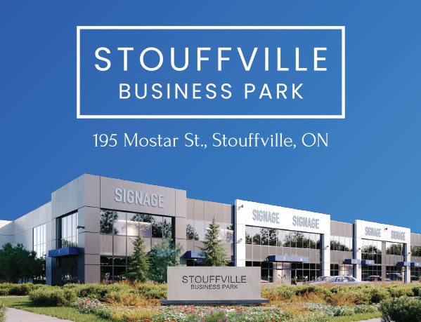 Stouffville Business Park building exterior in Ontario, Canada.