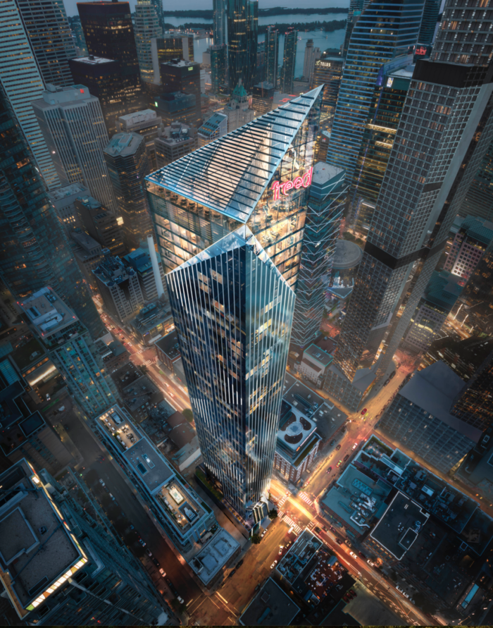 Aerial View Freed Hotel & Residences Toronto